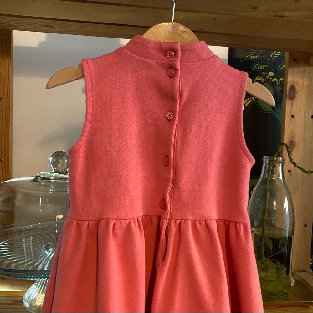Janie and Jack Pink White Eyelet Ruffle Ponte Dress 4t - Picture 11 of 14